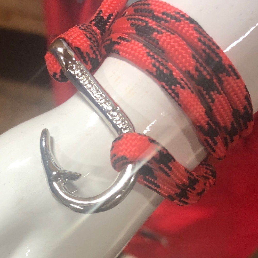 Bracelet men women kids Black and Red polyester
